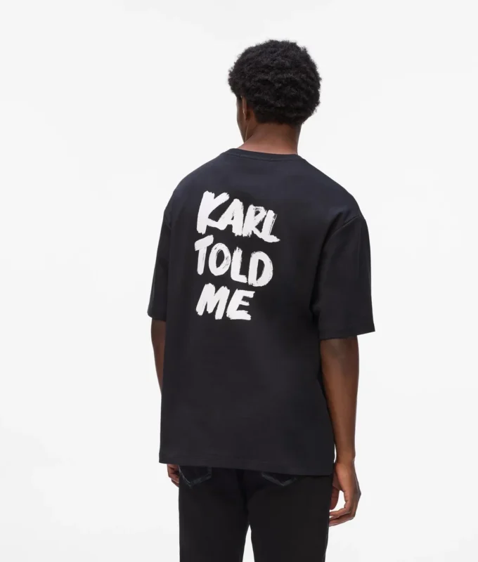 Αποκλειστικό χαλαρό T-shirt «Karl told me» Αποκλειστικό χαλαρό T-shirt «Karl told me»