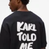 Αποκλειστικό χαλαρό T-shirt «Karl told me» Αποκλειστικό χαλαρό T-shirt «Karl told me»