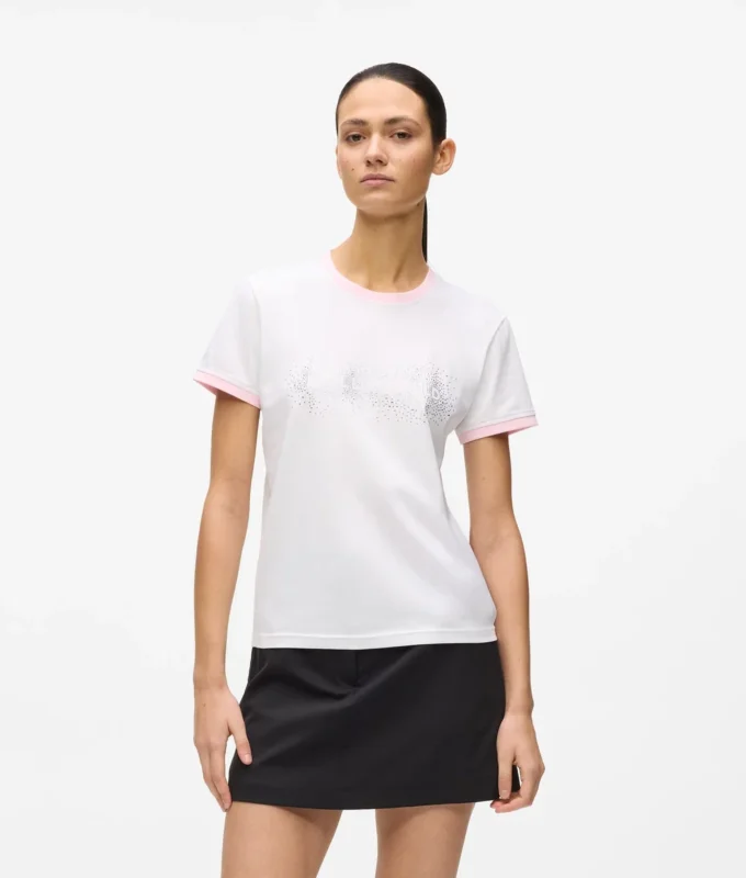 Αποκλειστικό T-shirt με λογότυπο από στρας Αποκλειστικό T-shirt με λογότυπο από στρας