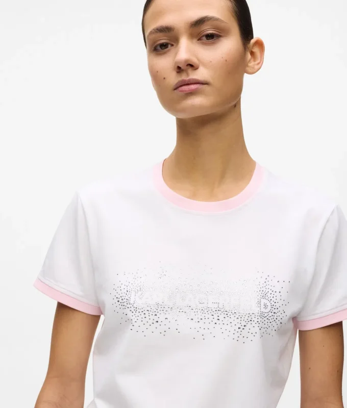 Αποκλειστικό T-shirt με λογότυπο από στρας Αποκλειστικό T-shirt με λογότυπο από στρας