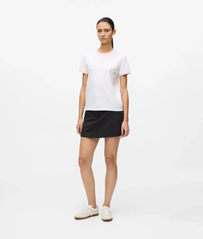 Αποκλειστικό T-shirt με λογότυπο από στρας Αποκλειστικό T-shirt με λογότυπο από στρας