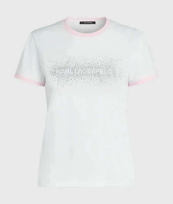 Αποκλειστικό T-shirt με λογότυπο από στρας Αποκλειστικό T-shirt με λογότυπο από στρας