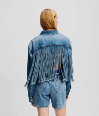 ΧΑΛΑΡΗ ΤΖΑΚΕΤΑ DENIM ΜΕ ΚΡΕΜΜΥΔΙΑ