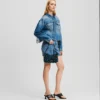 ΧΑΛΑΡΗ ΤΖΑΚΕΤΑ DENIM ΜΕ ΚΡΕΜΜΥΔΙΑ