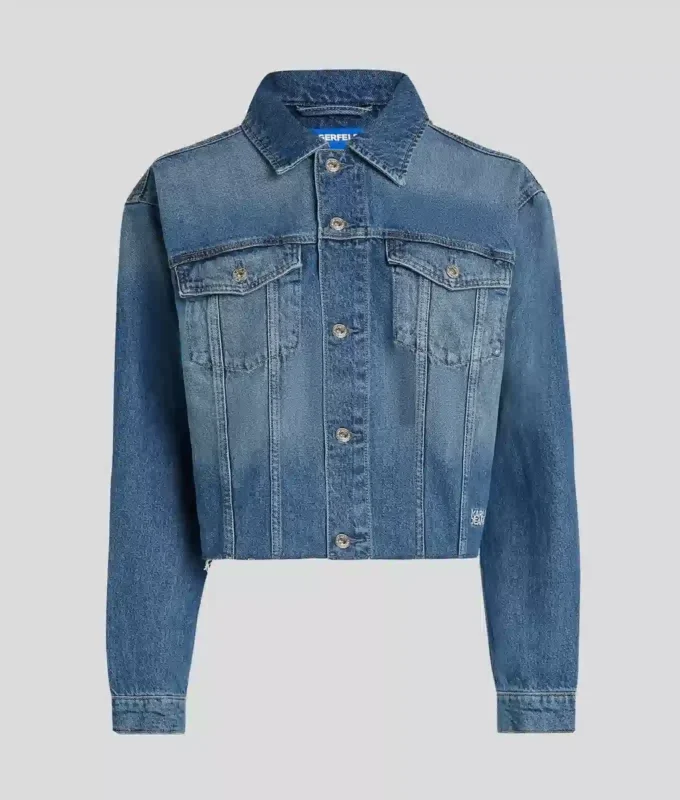 ΧΑΛΑΡΗ ΤΖΑΚΕΤΑ DENIM ΜΕ ΚΡΕΜΜΥΔΙΑ
