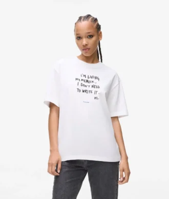 Χαλαρό T-shirt με φράση του Karl