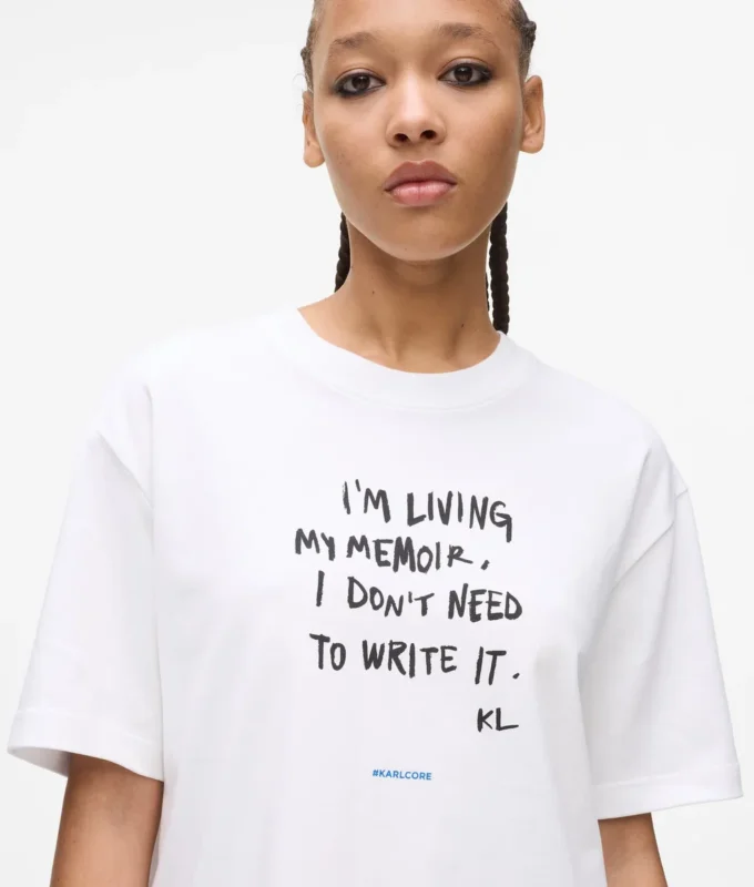 Χαλαρό T-shirt με φράση του Karl Χαλαρό T-shirt με φράση του Karl