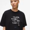 Χαλαρό T-shirt με φράση του Karl