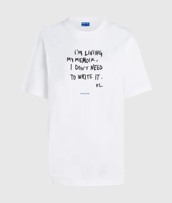Χαλαρό T-shirt με φράση του Karl Χαλαρό T-shirt με φράση του Karl