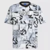 Χαλαρό T-shirt με μονογράμμα σε όλο το μήκος