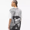 Χαλαρό T-shirt με τύπωμα Karl