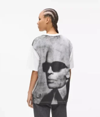 Χαλαρό T-shirt με τύπωμα Karl