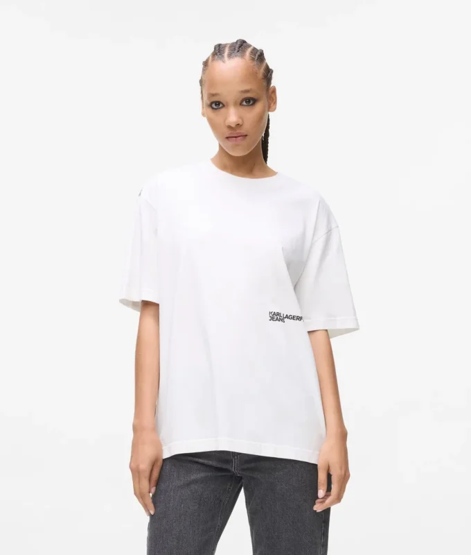 Χαλαρό T-shirt με τύπωμα Karl