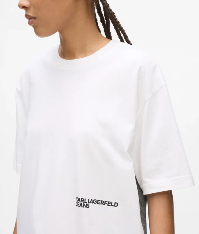 Χαλαρό T-shirt με τύπωμα Karl