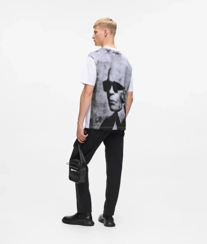 Χαλαρό T-shirt με τύπωμα Karl