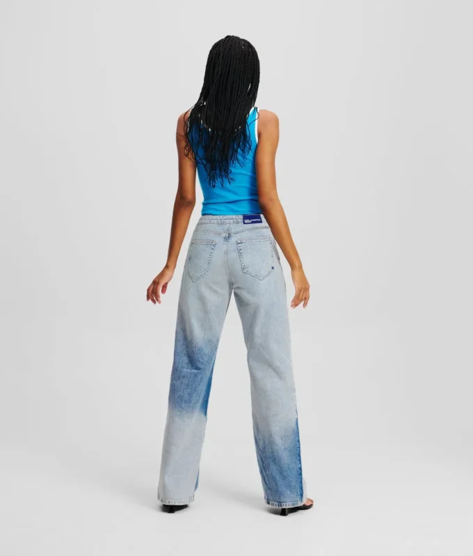 ΧΑΛΑΡΩΤΙΚΟ JEANS ΜΕ ΧΡΩΜΑΤΙΚΑ ΤΜΗΜΑΤΑ