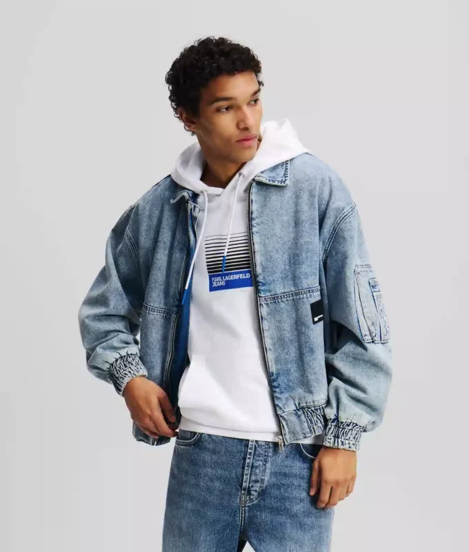 DENIM BOMBER JACKET DENIM BOMBER JACKET