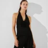 FLOWER PLISSÉ HALTER TOP FLOWER PLISSÉ HALTER TOP