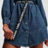 ΦΟΡΕΜΑ DENIM ΜΕ ΦΟΥΣΚΩΤΑ ΜΑΝΙΚΙΑ ΦΟΡΕΜΑ DENIM ΜΕ ΦΟΥΣΚΩΤΑ ΜΑΝΙΚΙΑ