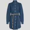 ΦΟΡΕΜΑ DENIM ΜΕ ΦΟΥΣΚΩΤΑ ΜΑΝΙΚΙΑ ΦΟΡΕΜΑ DENIM ΜΕ ΦΟΥΣΚΩΤΑ ΜΑΝΙΚΙΑ