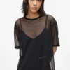 Φόρεμα T-shirt από πλέγμα
