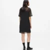Φόρεμα T-shirt από πλέγμα