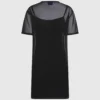 Φόρεμα T-shirt από πλέγμα