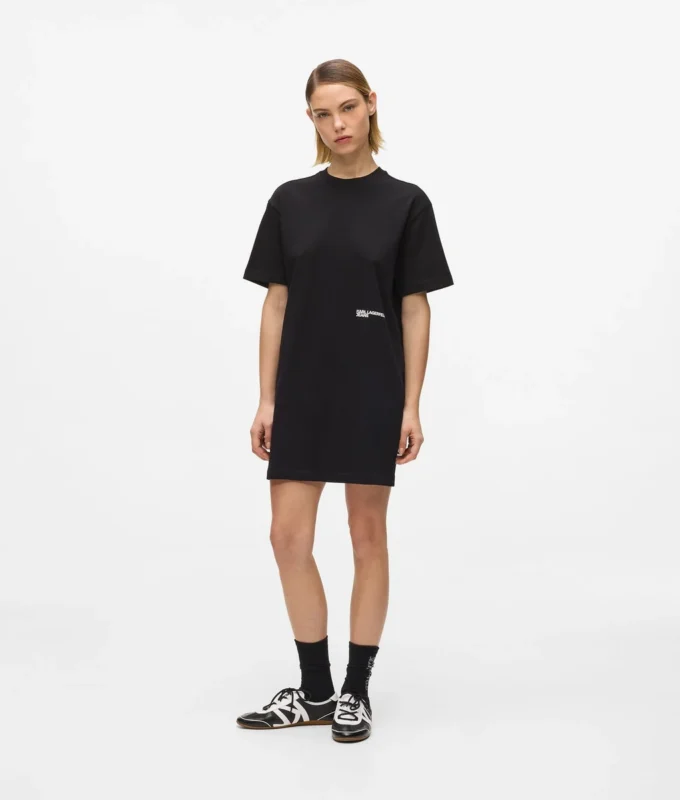 Φόρεμα T-shirt με φράση του Karl