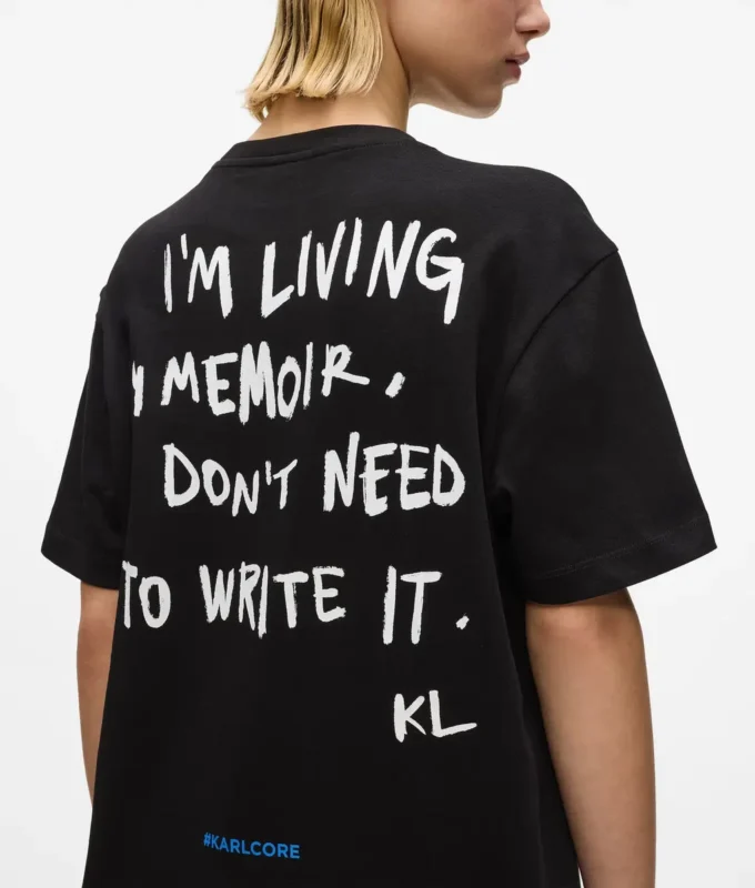 Φόρεμα T-shirt με φράση του Karl