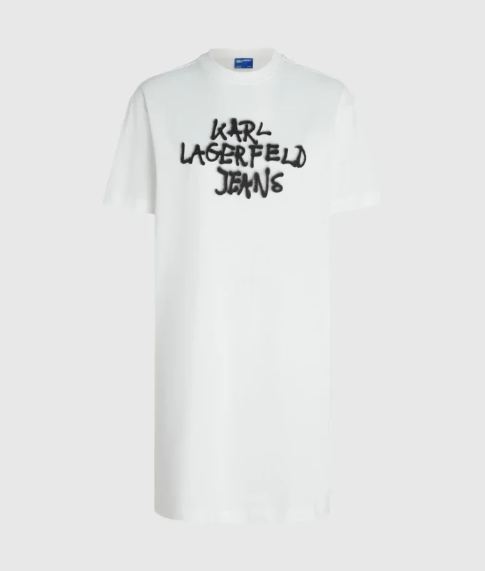 Φόρεμα T-shirt με γκράφιτι