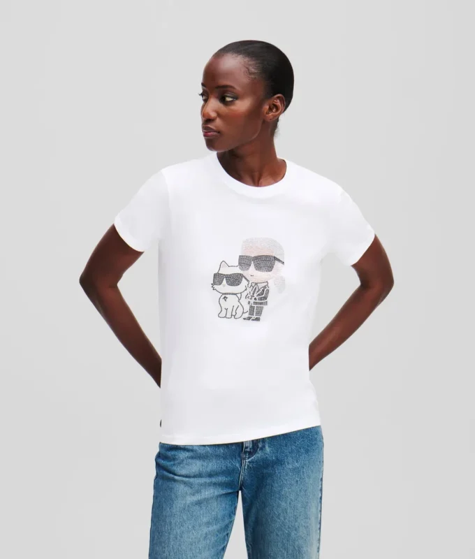 IKON KARL & CHOUPETTE RHINESTONE T-SHIRT IKON KARL & CHOUPETTE RHINESTONE T-SHIRT