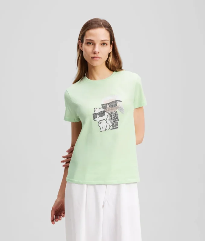 IKON KARL & CHOUPETTE RHINESTONE T-SHIRT IKON KARL & CHOUPETTE RHINESTONE T-SHIRT