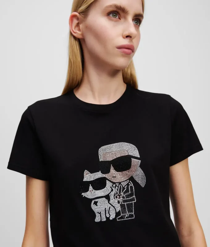 IKON KARL & CHOUPETTE RHINESTONE T-SHIRT IKON KARL & CHOUPETTE RHINESTONE T-SHIRT