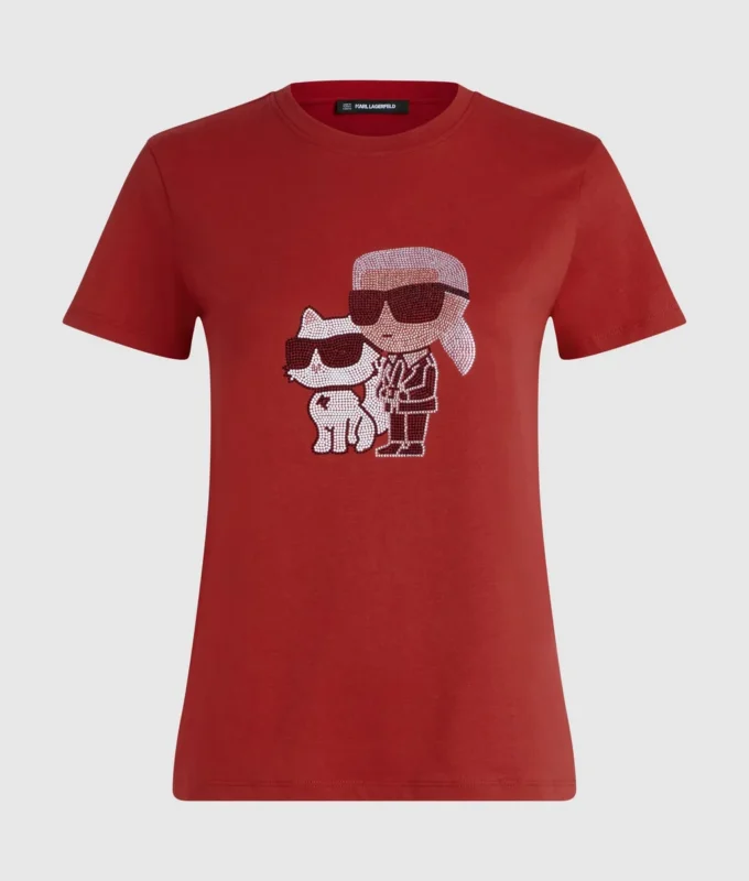 IKON KARL & CHOUPETTE RHINESTONE T-SHIRT IKON KARL & CHOUPETTE RHINESTONE T-SHIRT