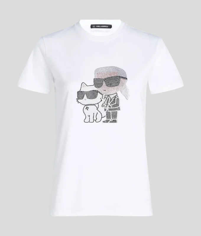 IKON KARL & CHOUPETTE RHINESTONE T-SHIRT IKON KARL & CHOUPETTE RHINESTONE T-SHIRT