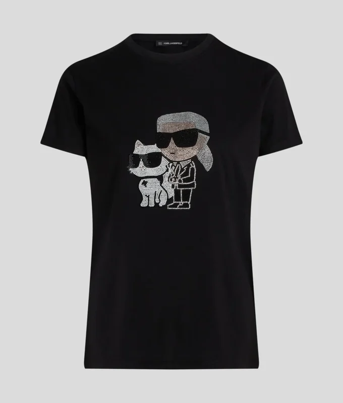 IKON KARL & CHOUPETTE RHINESTONE T-SHIRT IKON KARL & CHOUPETTE RHINESTONE T-SHIRT