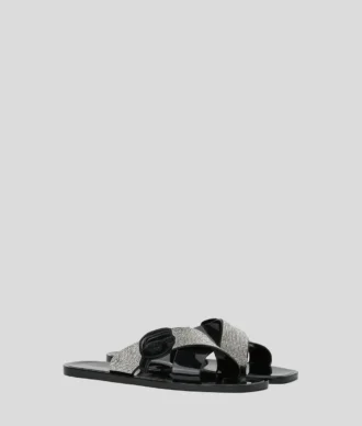 IKON NFT JELLY RHINESTONE SANDALS