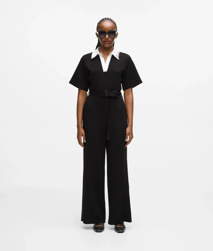Jumpsuit με χαρακτηριστικό γιακά