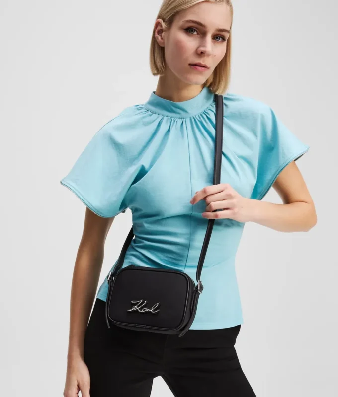 K/SIGNATURE NYLON CROSSBODY POUCH K/SIGNATURE NYLON CROSSBODY POUCH