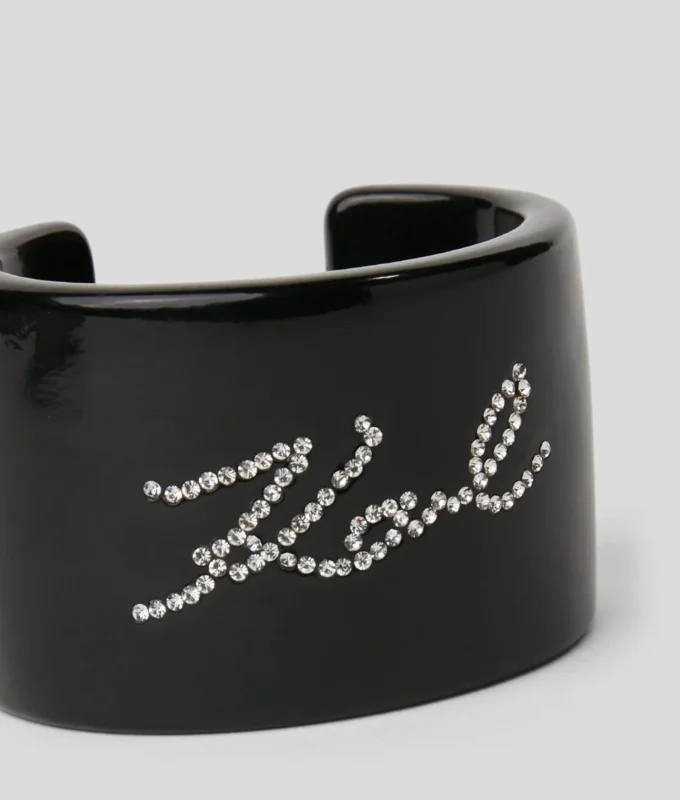 K/SIGNATURE RHINESTONES CUFF BRACELET K/SIGNATURE RHINESTONES CUFF BRACELET