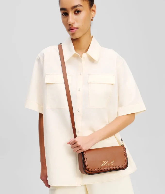 K/SIGNATURE WHIPSTITCH CROSSBODY BAG K/SIGNATURE WHIPSTITCH CROSSBODY BAG