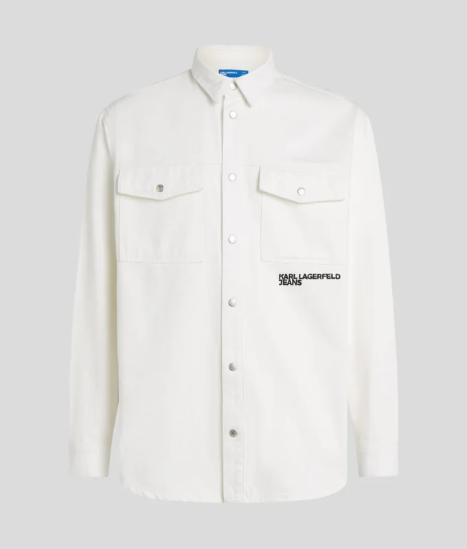 KARL PRINT DENIM OVERSHIRT KARL PRINT DENIM OVERSHIRT