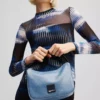 KLJ BOX LOGO COATED MINI HOBO BAG