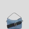 KLJ BOX LOGO COATED MINI HOBO BAG