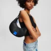 KLJ BOX LOGO HALF-MOON SHOULDER BAG