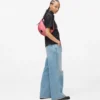 KLJ BOX LOGO SOFT HALF-MOON SHOULDER BAG
