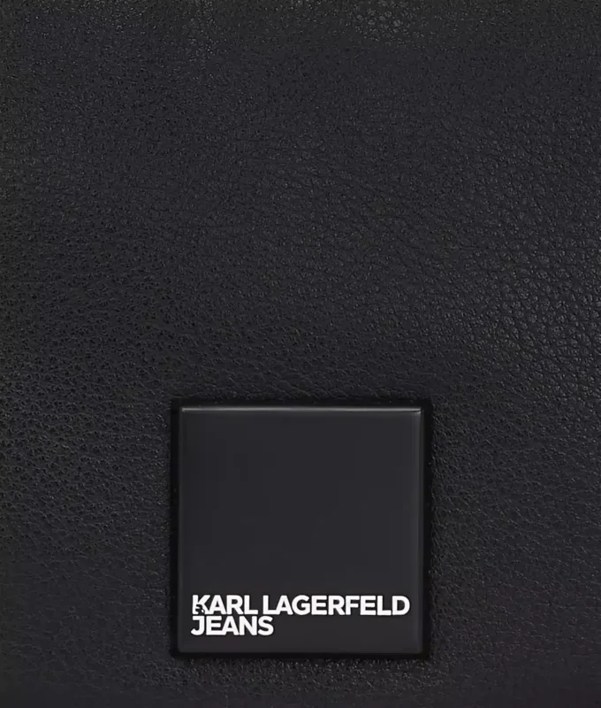KLJ BOX LOGO SOFT HALF-MOON SHOULDER BAG