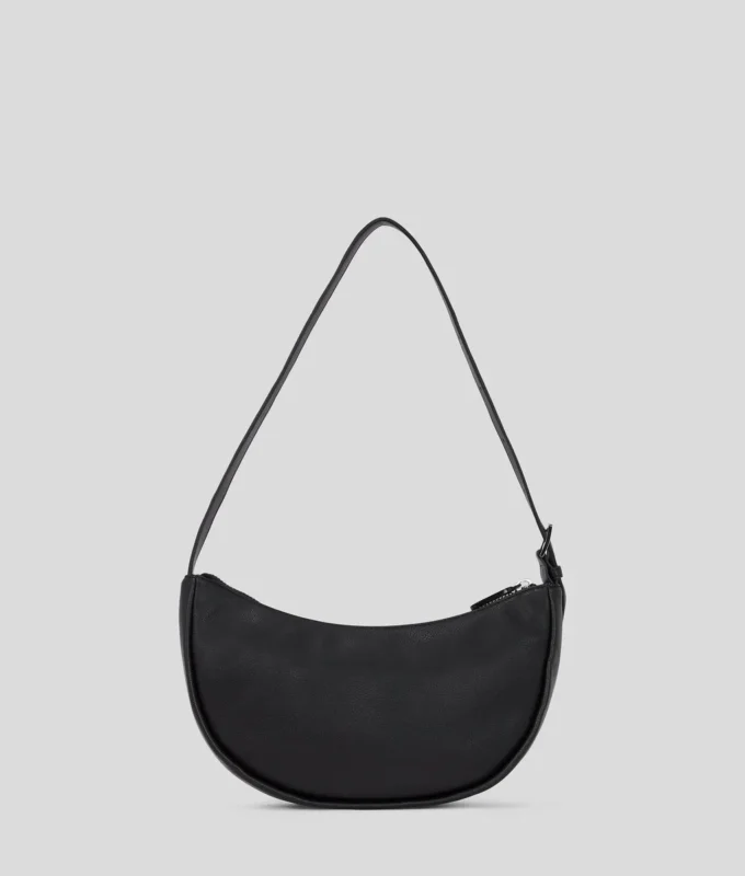 KLJ BOX LOGO SOFT HALF-MOON SHOULDER BAG