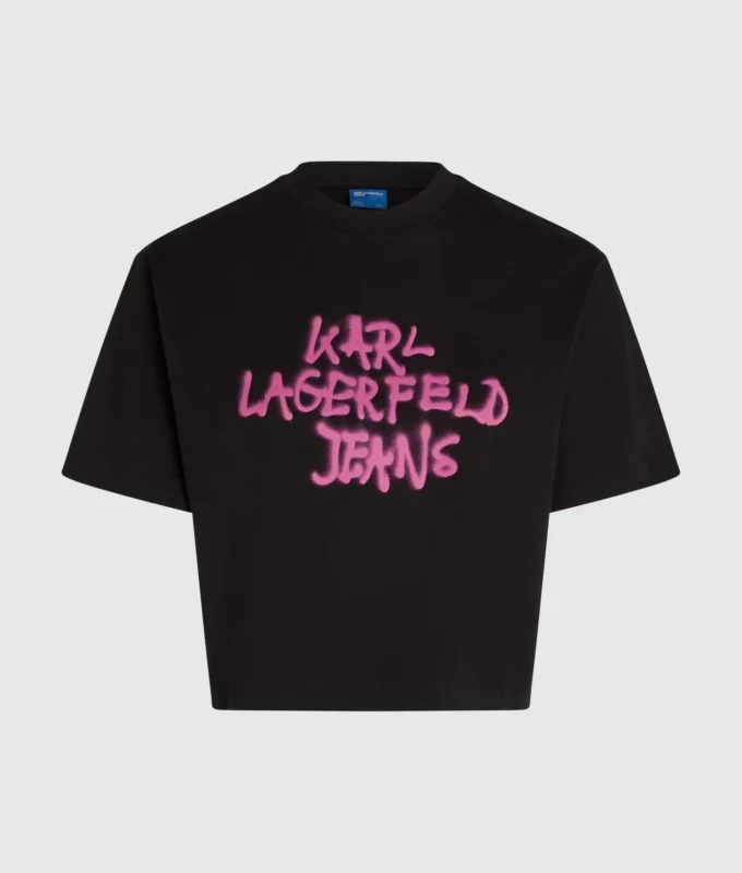 Κοντό T-shirt με γκράφιτι Κοντό T-shirt με γκράφιτι