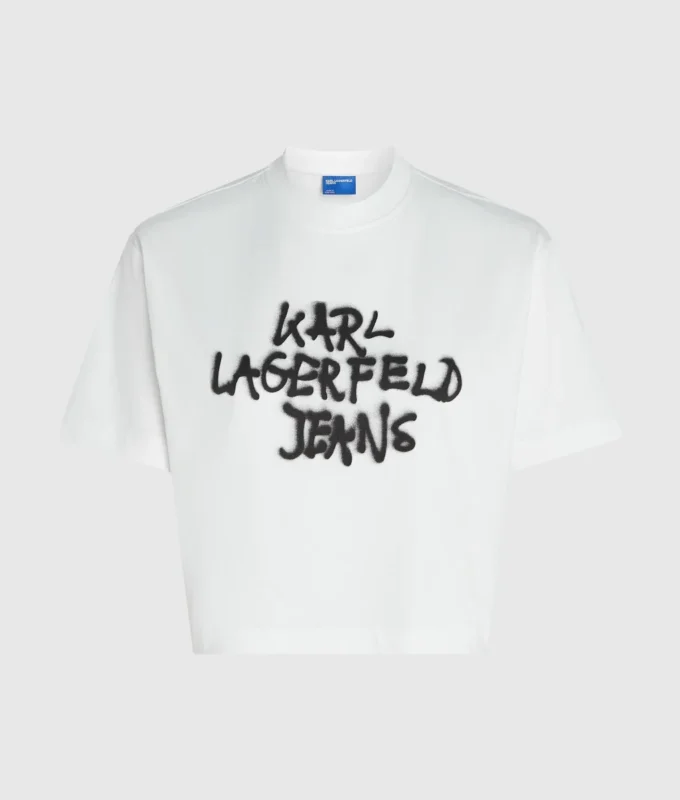 Κοντό T-shirt με γκράφιτι Κοντό T-shirt με γκράφιτι